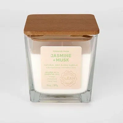 Kirkland's Jasmine & Musk Clean 2-wick Jar Candle In Brown