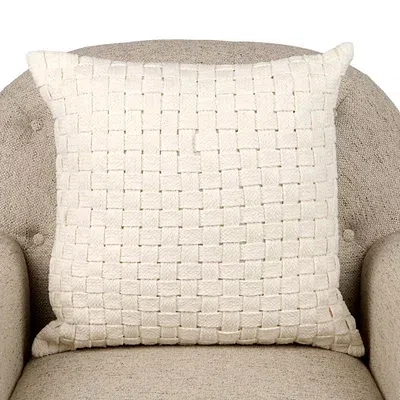 Kirkland's Jay Chunky Weave Pillow In White