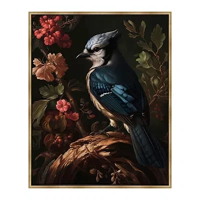 Kirkland's Jay Floral Dutch Framed Canvas Art Print In Brown