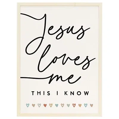 Kirkland's Jesus Loves Me Wood Wall Plaque In Multi