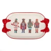 Kirkland's Jolly Nutcracker Bow Serving Platter In Multi