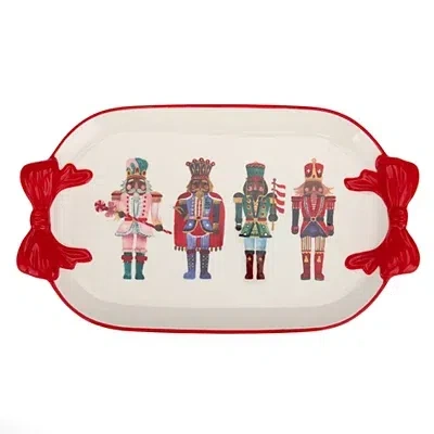Kirkland's Jolly Nutcracker Bow Serving Platter In Multi