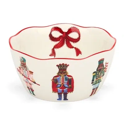 Kirkland's Jolly Nutcracker Wavy Bowl In Multi