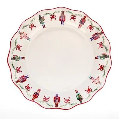 Kirkland's Jolly Nutcracker Wavy Dinner Plate In Multi