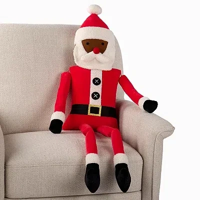 Kirkland's Jolly Santa Claus Shaped Pillow In Red