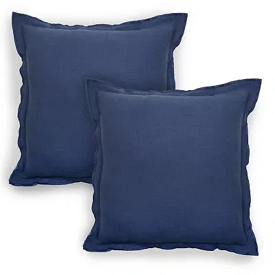 Kirkland's Josie Tonal Flange Pillows In Blue