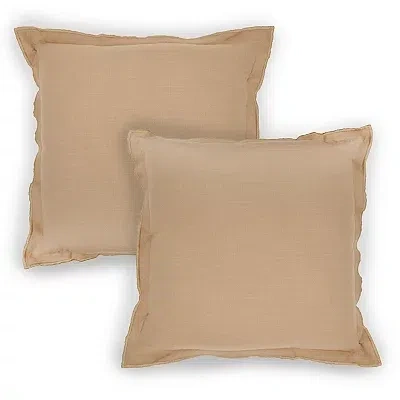 Kirkland's Josie Tonal Flange Pillows In Brown