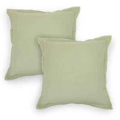 Kirkland's Josie Tonal Flange Pillows In Green