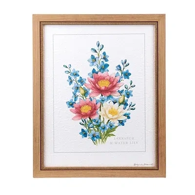 Kirkland's July Waterlily And Larkspur Framed Art Print In Multi