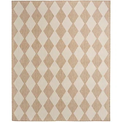 Kirkland's Jute Diamond Positano Outdoor Rug In Brown