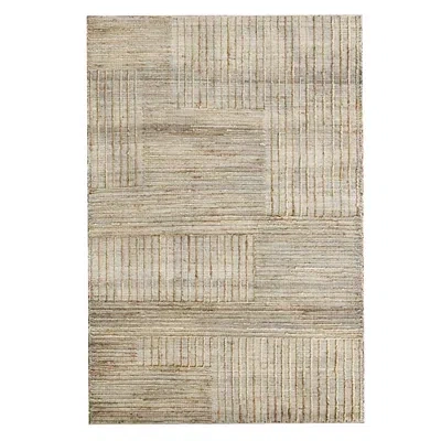 Kirkland's Jute Striped Modern Woven Area Rug In Brown