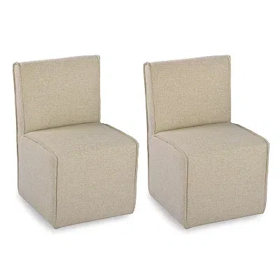 Kirkland's Kaelyn Cream Upholstered Dining Chairs In White