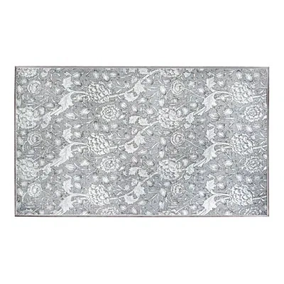 Kirkland's Kalini Gray Floral Washable Area Rug