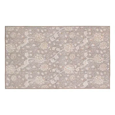 Kirkland's Kalini Natural Floral Washable Area Rug In Neutral