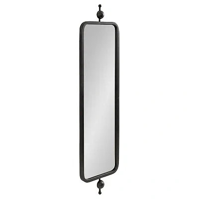 Kirkland's Kasota Black Slim Rectangle Wall Mirror