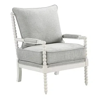Kirkland's Kaylee Spindle Frame Accent Chair In Gray