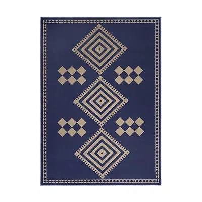 Kirkland's Kilim Washable Area Rug In Blue