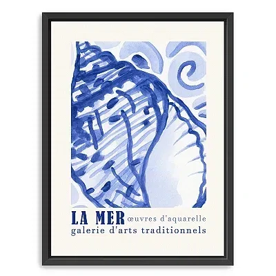 Kirkland's La Mer Poster I Framed Canvas Art Print In Multi