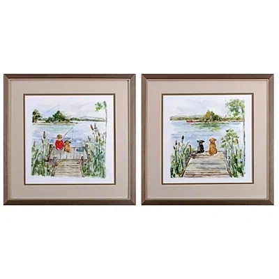 Kirkland's Lake Dock Framed Art Prints In Multi