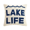Kirkland's Lake Life Hooked Throw Pillow In Multi