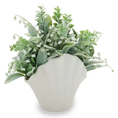 Kirkland's Lambs Ear Arrangement In Shell Vase In Multi