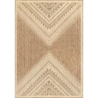 Kirkland's Landy Tan Aztec Outdoor Rug In Brown