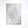 Kirkland's Lara Blue Medallion Washable Area Rug In Multi