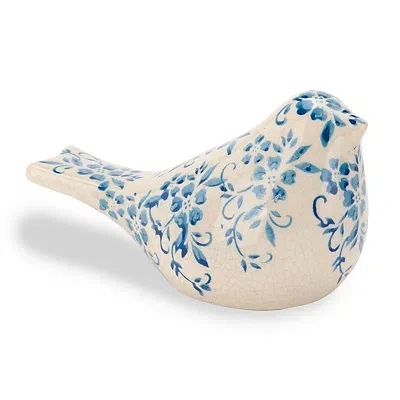 Kirkland's Large Blue Floral Ceramic Bird In Multi