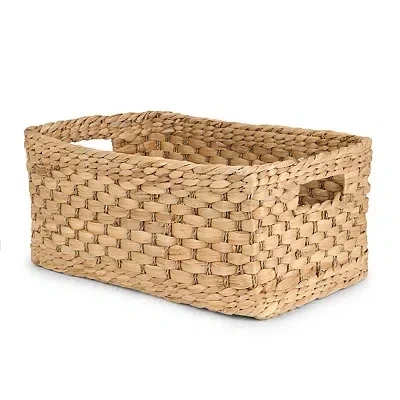 Kirkland's Large Braided Water Hyacinth Basket In Brown