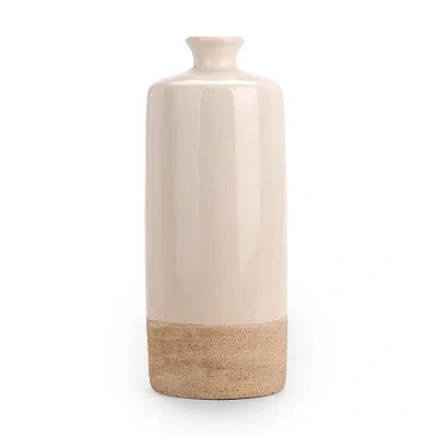 Kirkland's Large Cream Two Tone Glazed Ceramic Vase In White