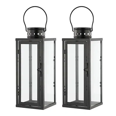 Kirkland's Large Loren Black Outdoor Lanterns