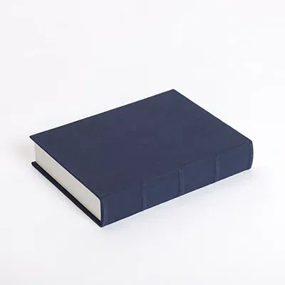 Kirkland's Large Navy Blue Linen Book Box