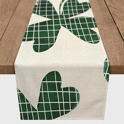 Kirkland's Large Plaid Clover Table Runner In Multi
