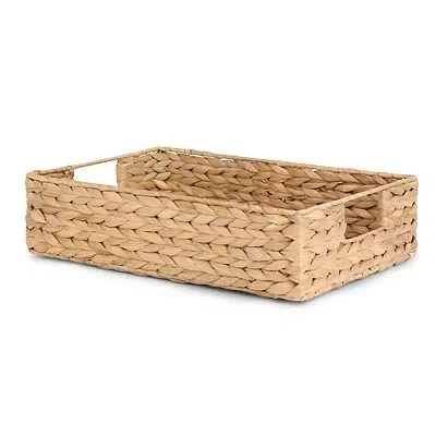 Kirkland's Large Water Hyacinth Rectangular Basket In Brown
