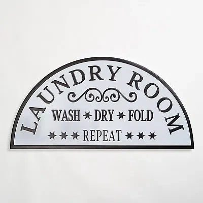 Kirkland's Laundry Room Half Moon Wall Plaque In Multi