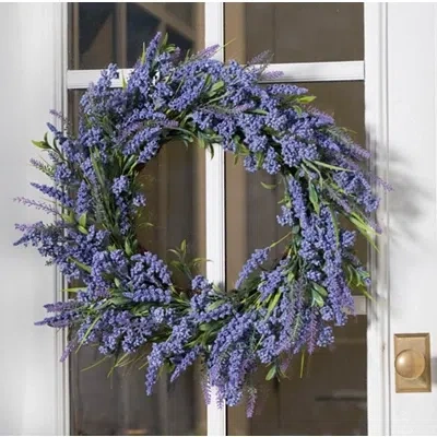Kirkland's Lavender And Greenery Wreath In Purple