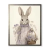 Kirkland's Lavender Easter Bunny Framed Art Print In Multi
