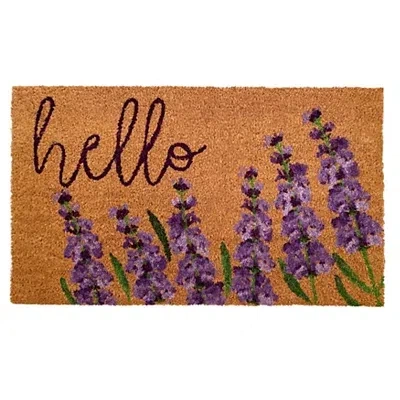 Kirkland's Lavender Hello Doormat In Multi