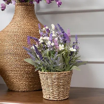 Kirkland's Lavender Mixed Arrangement In Basket In Multi
