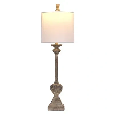 Kirkland's Layla Gray Swirl Buffet Lamp In White