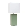 Kirkland's Leather Table Lamp In White