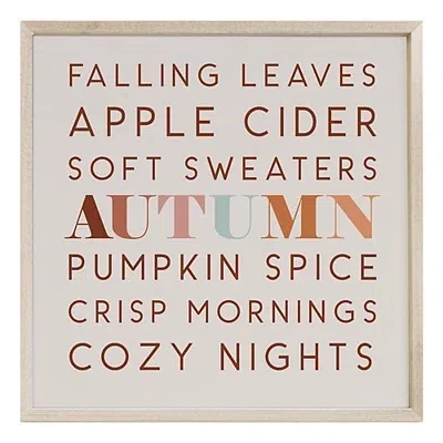 Kirkland's Leaves Cider Sweaters Framed Wall Plaque In Neutral