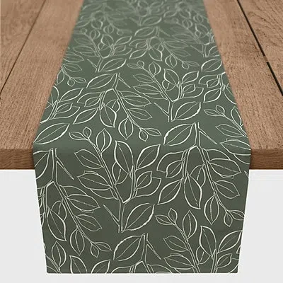 Kirkland's Leaves Table Runner In Green