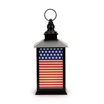 Kirkland's Led Black Metal American Flag Lantern