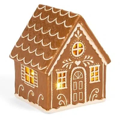 Kirkland's Led Ceramic Gingerbread House In Brown