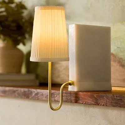 Kirkland's Led Faux Marble Bookshelf Lamp In White