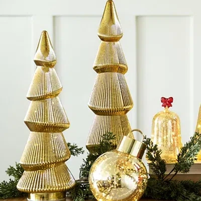 Kirkland's Led Gold Antique Glass Tree Figurine