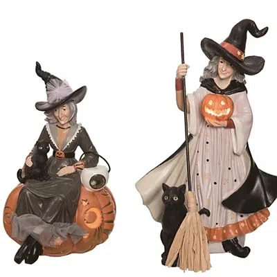 Kirkland's Led Halloween Witch Figurines In Multi