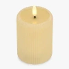 Kirkland's Led Ivory Faux Pool Pillar Candle In Neutral