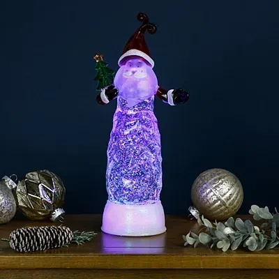 Kirkland's Led Multicolor Santa Snow Globe
